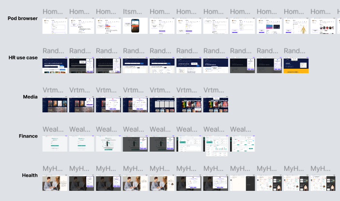Screenshot from figma wireframes.