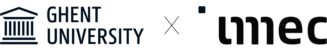 Logos of Ghent University and imec technology research center.