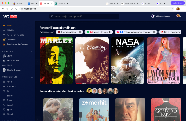 Screenshot of the Media use case.