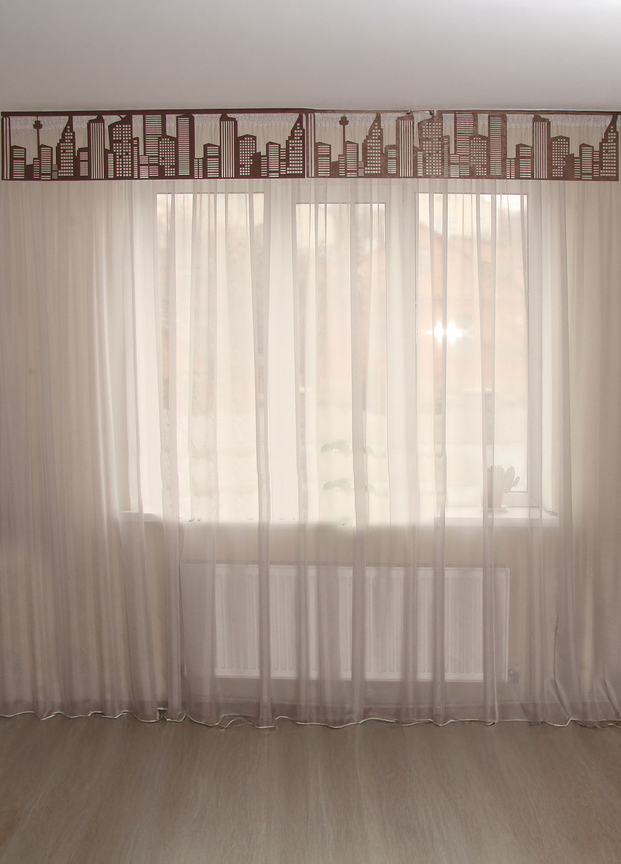 Ажурний жорсткий ламбрекен City,  2,5м (140_3л)