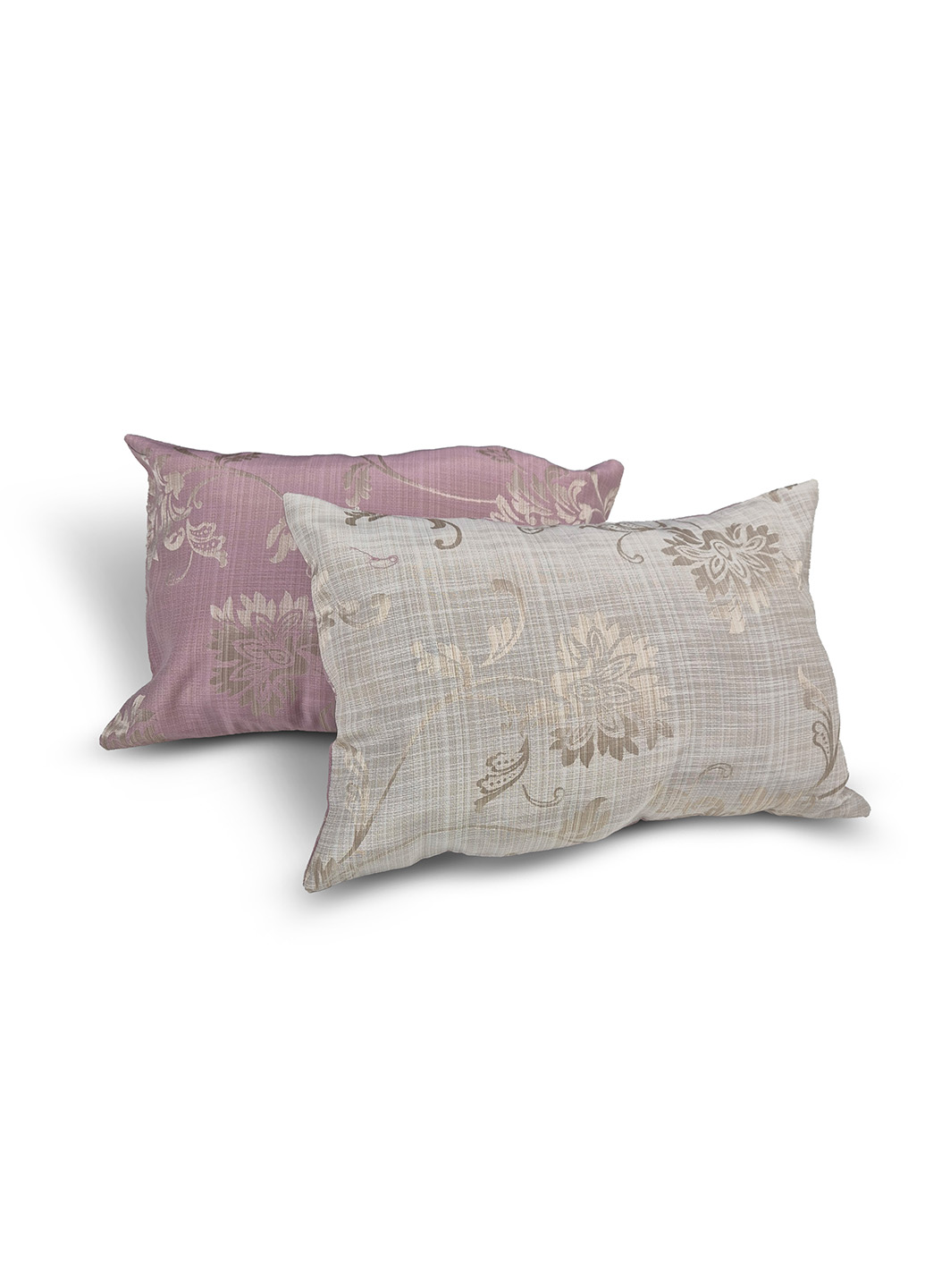 Комплект декоративних подушок Firanka Plants  50х35см 2шт  рожевий і бежевий (п_0812) 