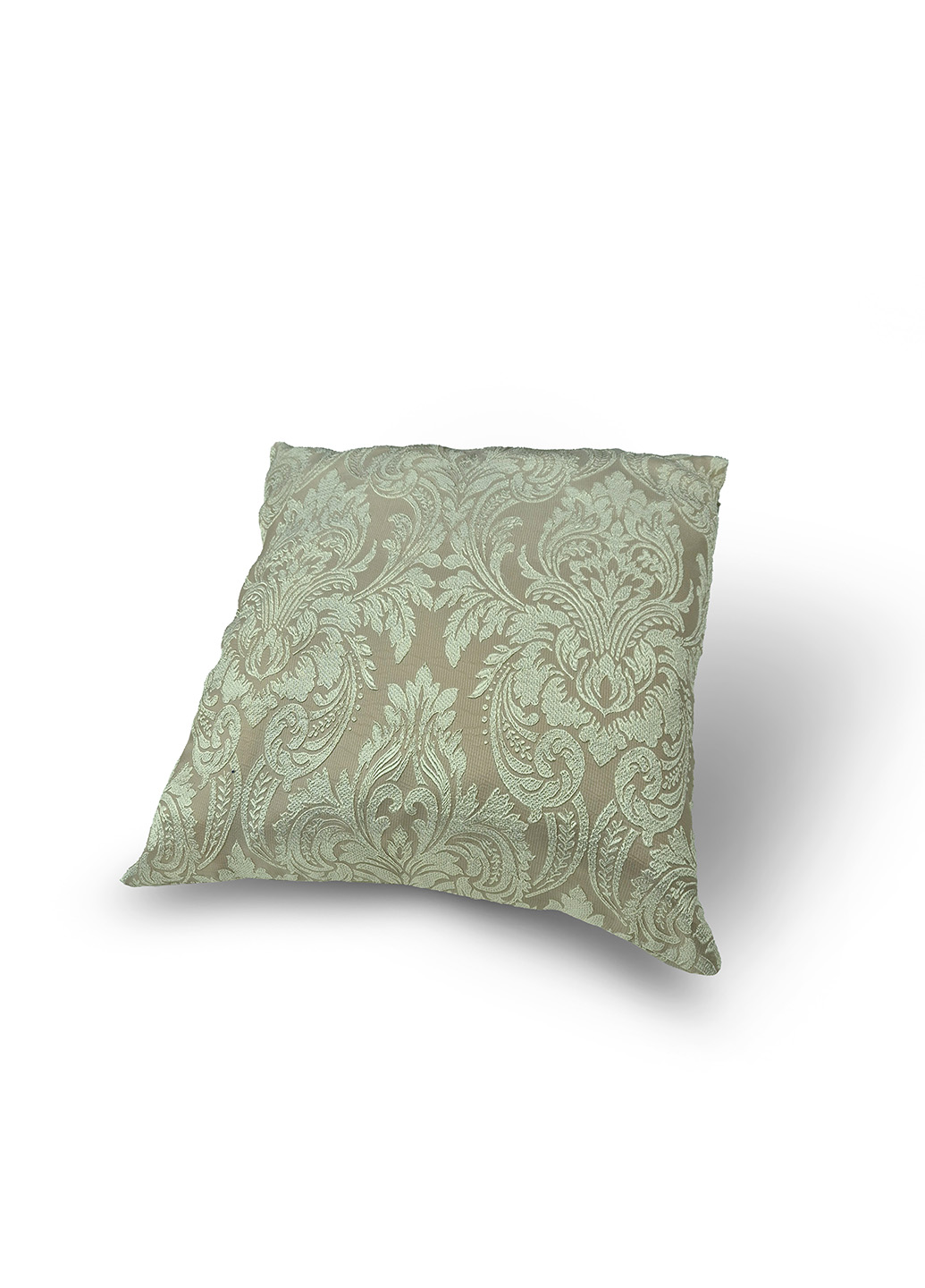 Подушка декоративна Firanka Damask 50х50см 1шт бежевий з молочним (п_0828)