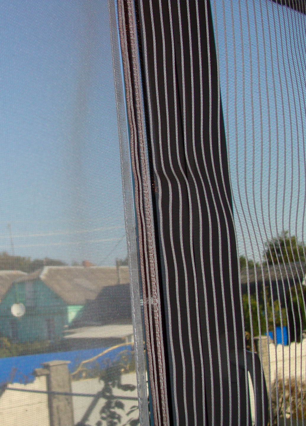 Комплект штору та панельних гардин з органзи та тафти