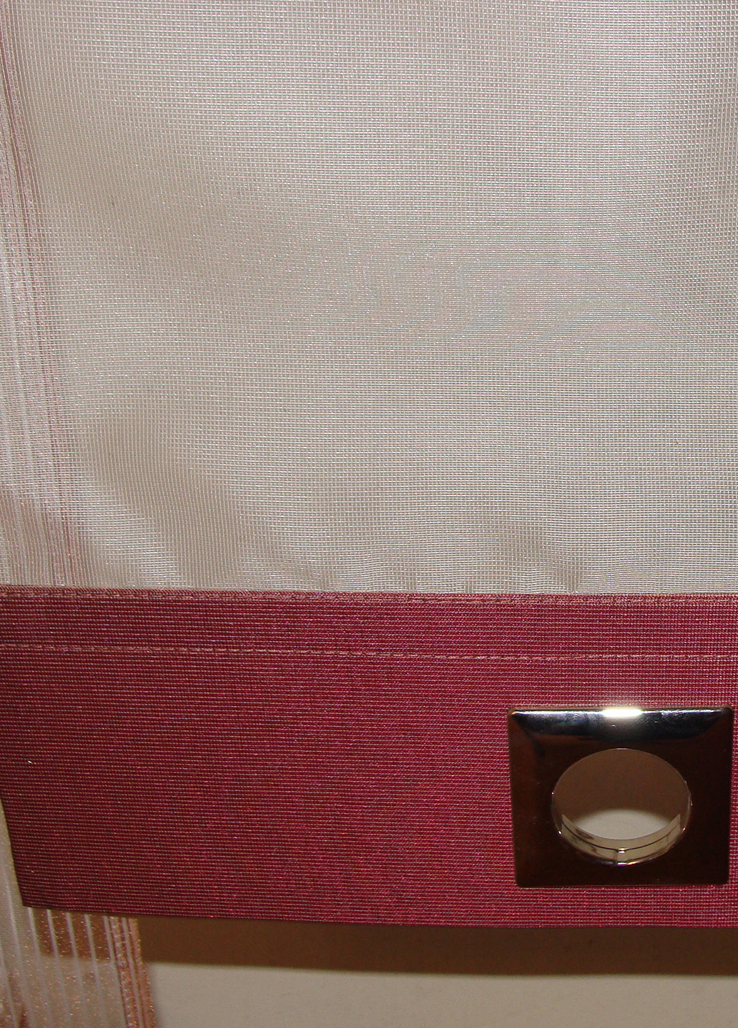 Комплект штору та панельних гардин з органзи та тафти