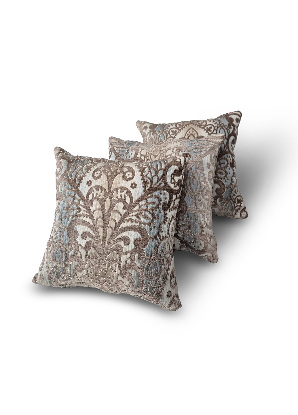 Комплект декоративних подушок Firanka Damask 32х32см 3шт   бежевий (п_0833)