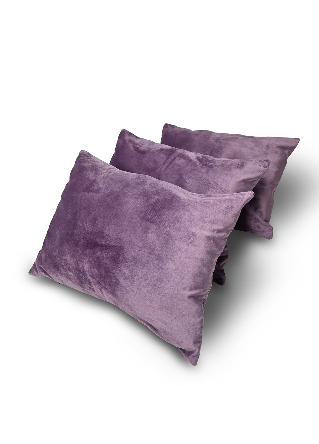 Комплект декоративних подушок Firanka Simple оксамит 44х32см 3шт рожевий з бузковим (п_0859)