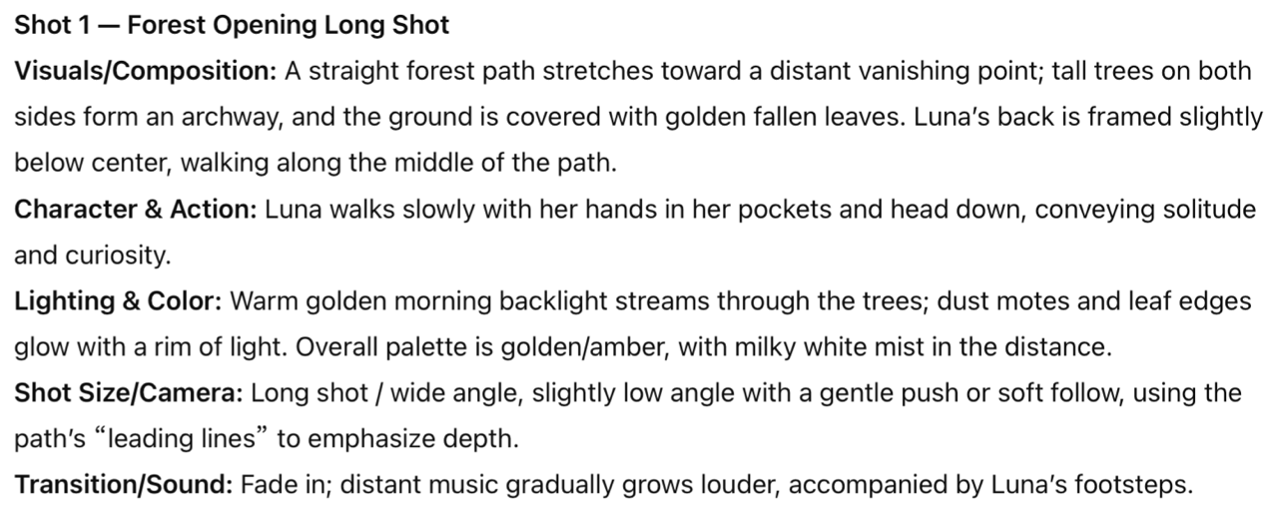 Storyboard Description