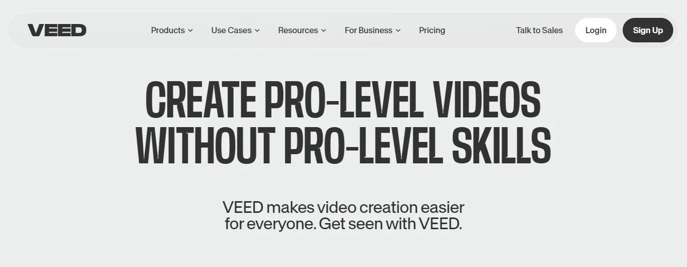 Veed.io Homepage