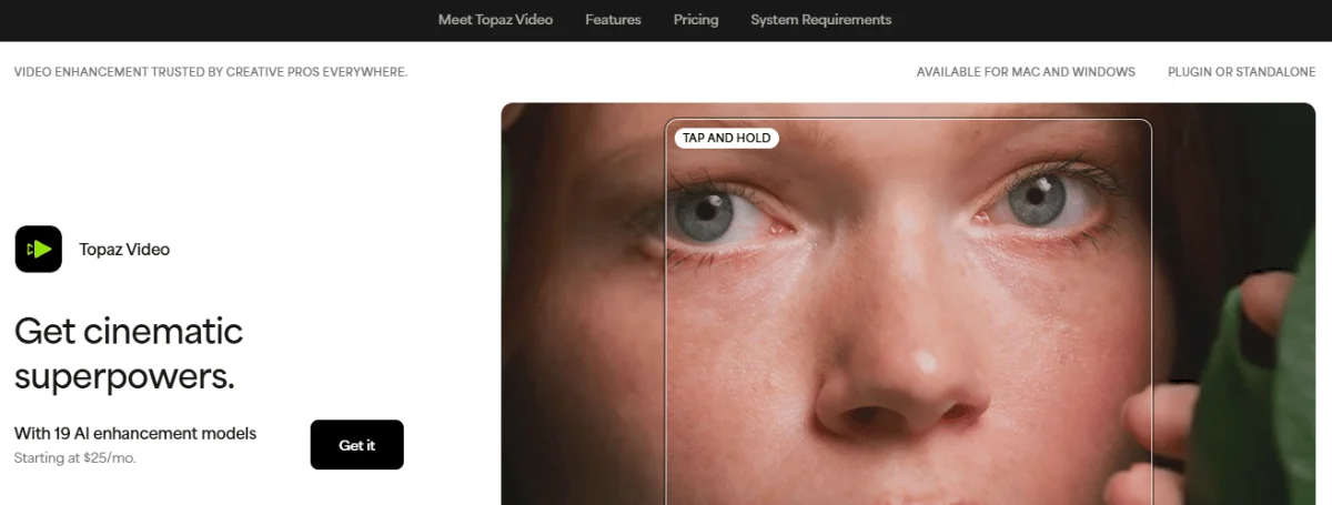 Topaz Video Homepage