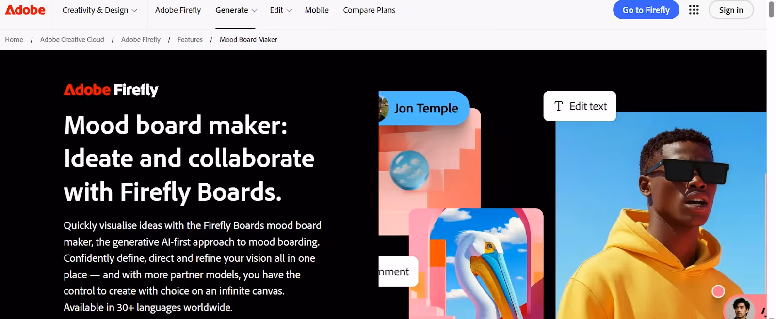 Adobe Firefly Boards Homepage