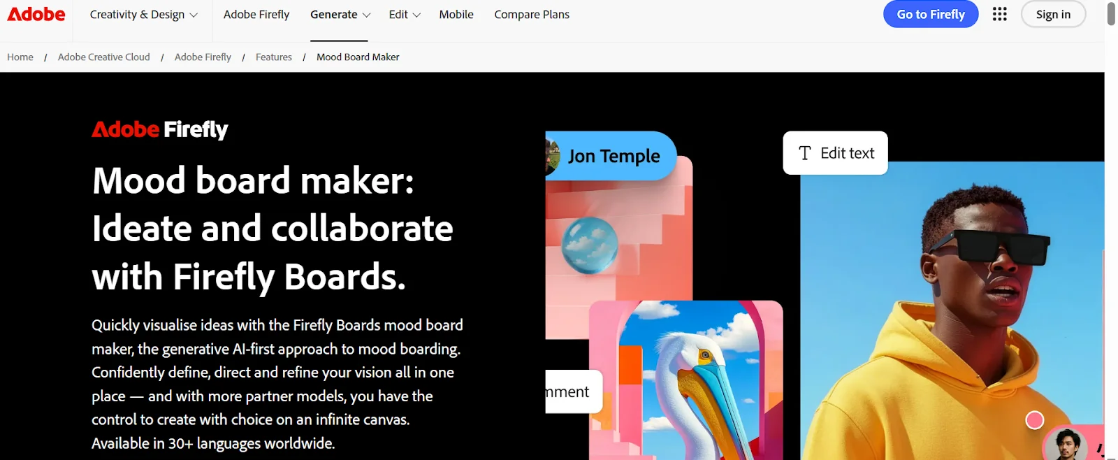 Adobe Firefly Boards Homepage