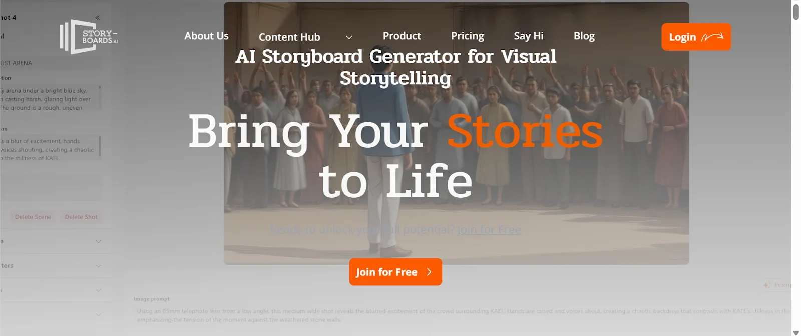 story-boards.ai Homepage
