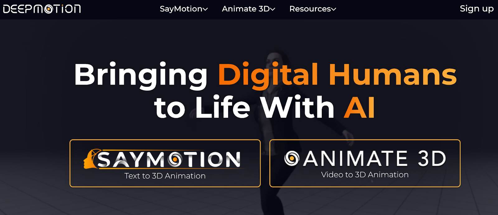 DeepMotion Homepage