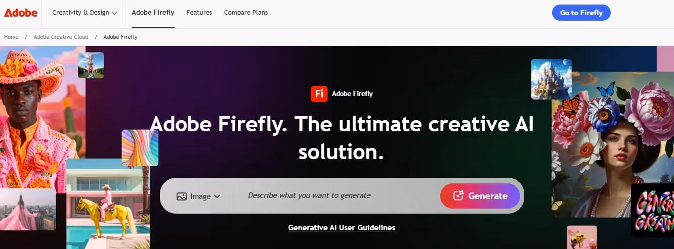 Adobe Firefly Homepage