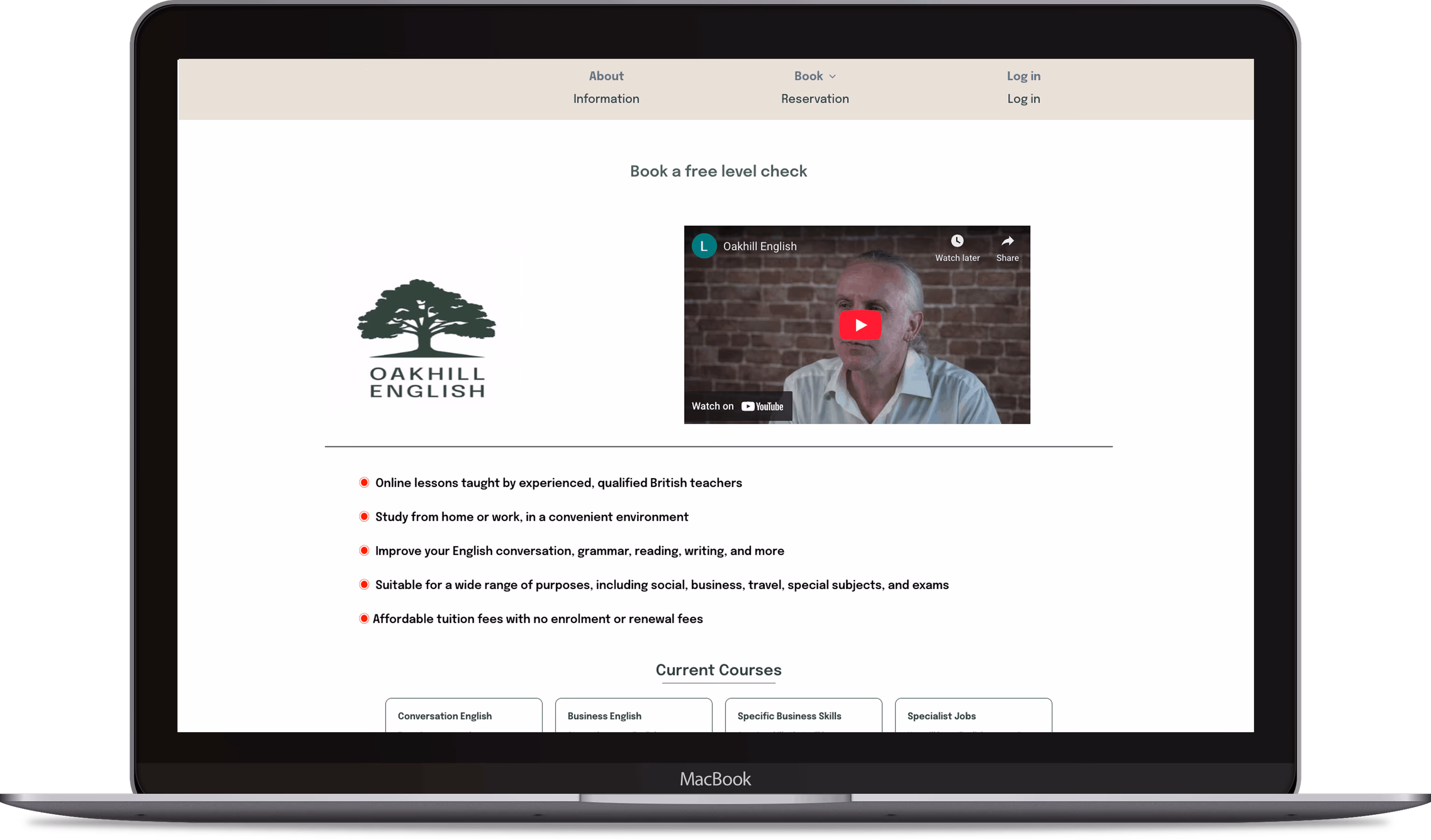 Oakhill english display mock up