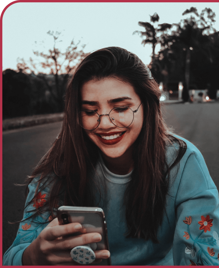 best sms marketing service used by young woman