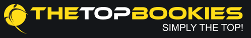 TheTopBookies logo with a yellow circular emblem and the text 'SIMPLY THE TOP!' on black background.