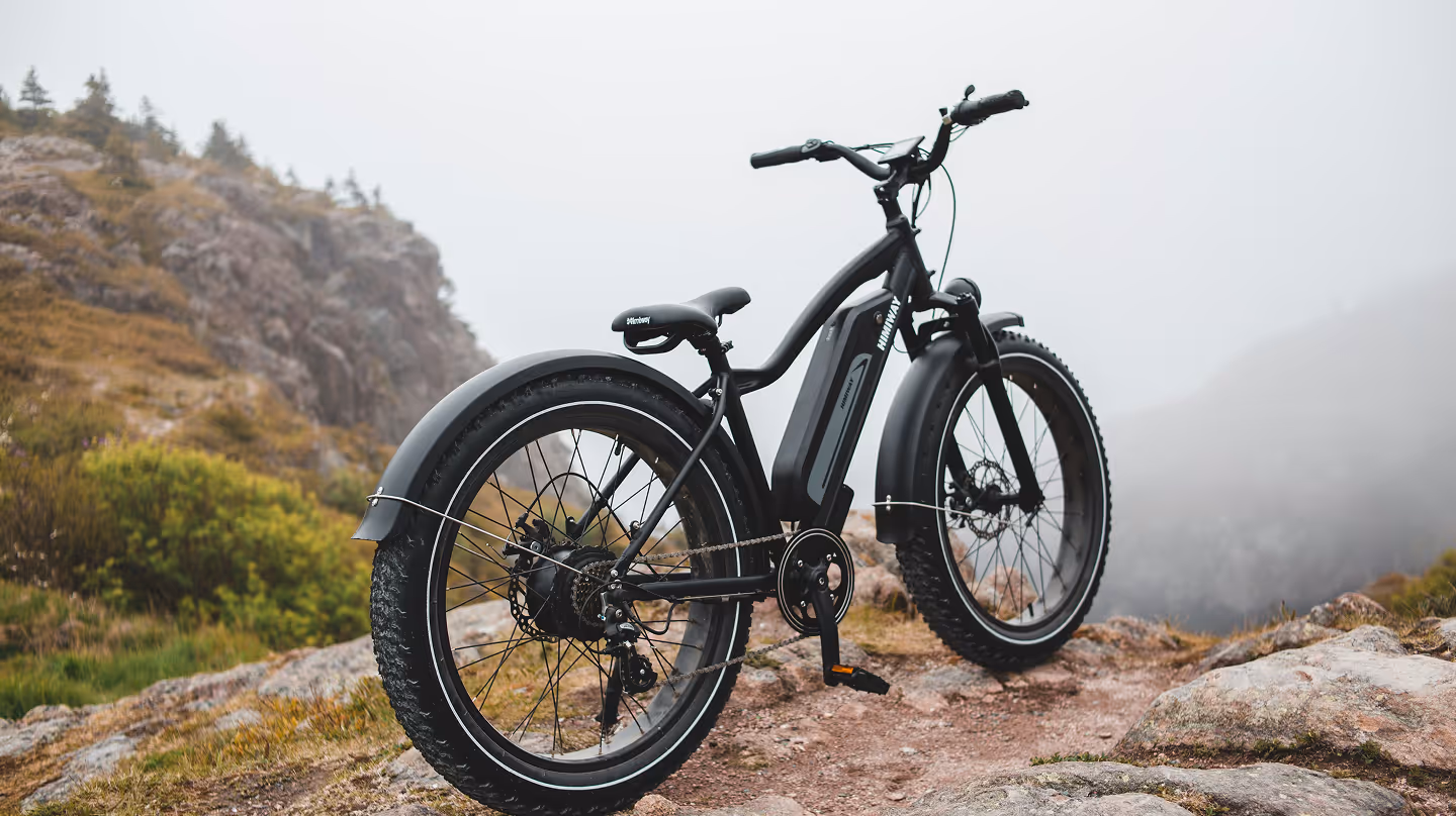 Refurbished e-bike on a mountain trail