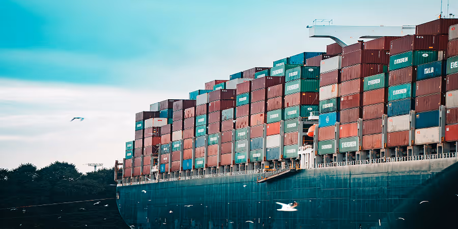Container ships deliver products worldwide