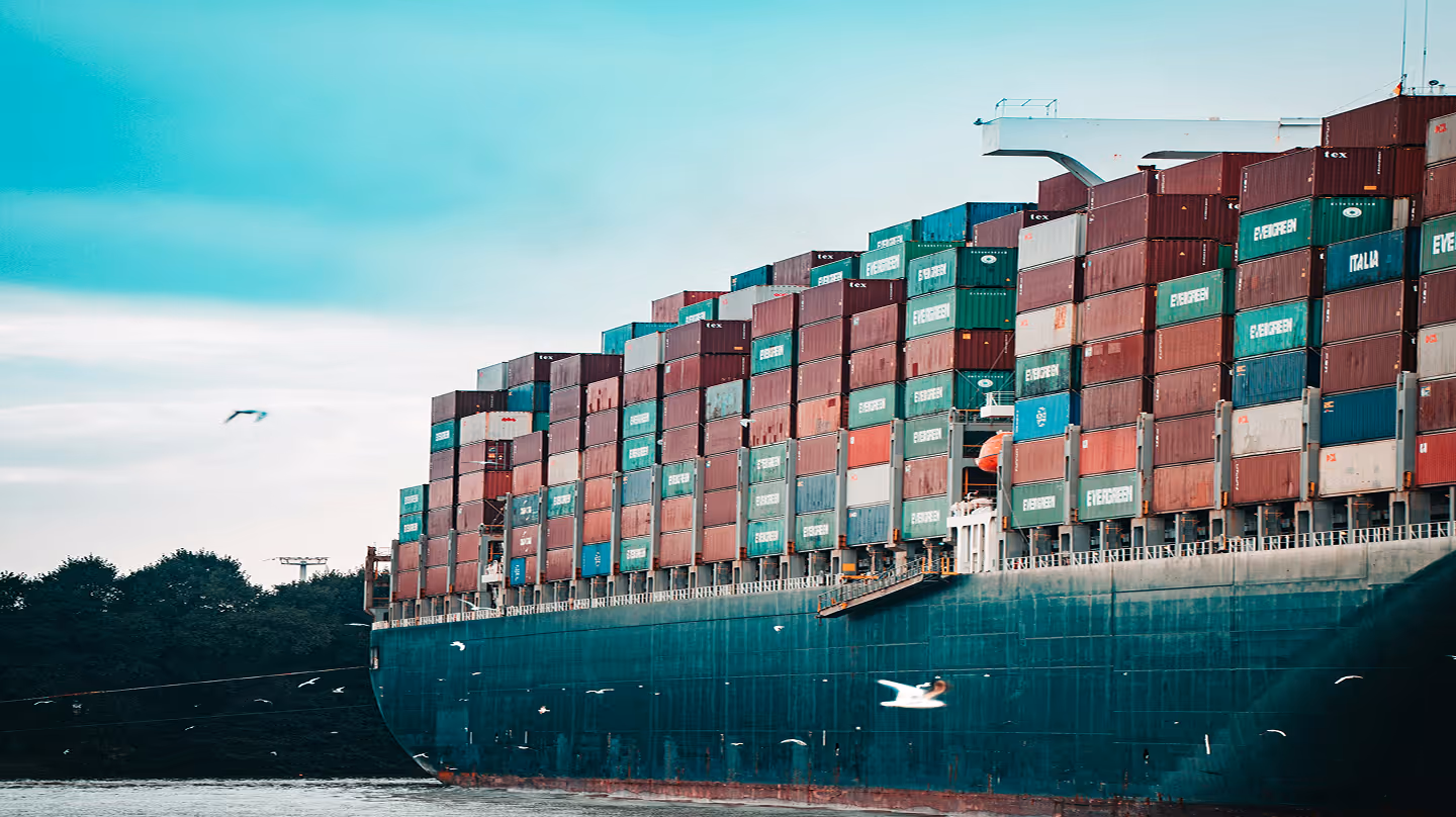 Container ships deliver products worldwide
