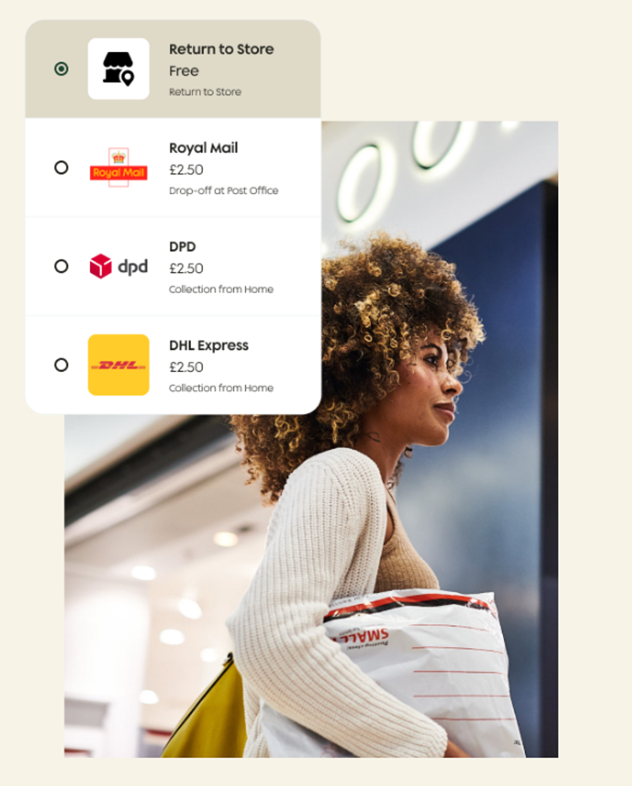 Paid returns and free in-store returns