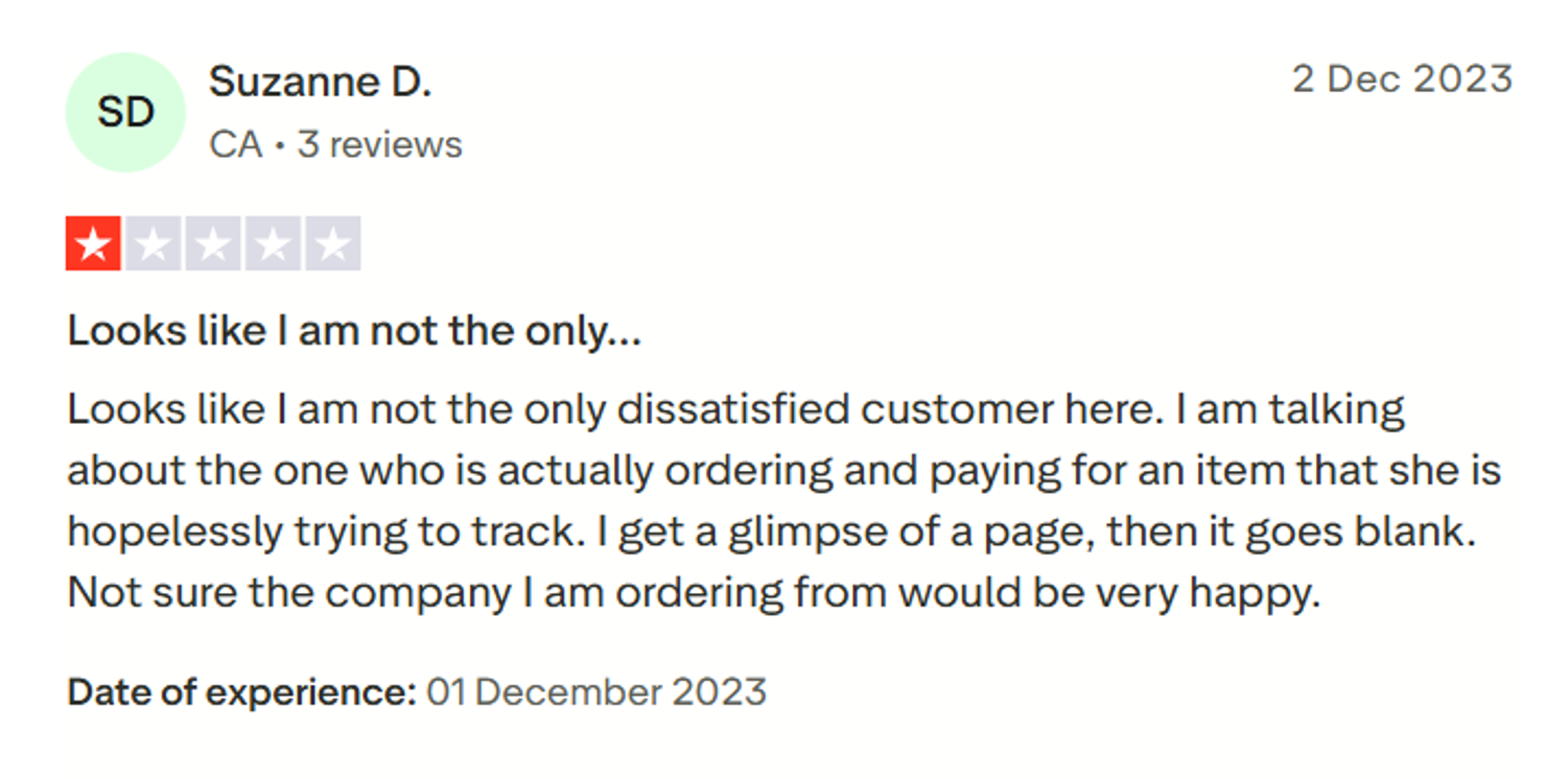 Narvar Customer Complaint: No Tracking