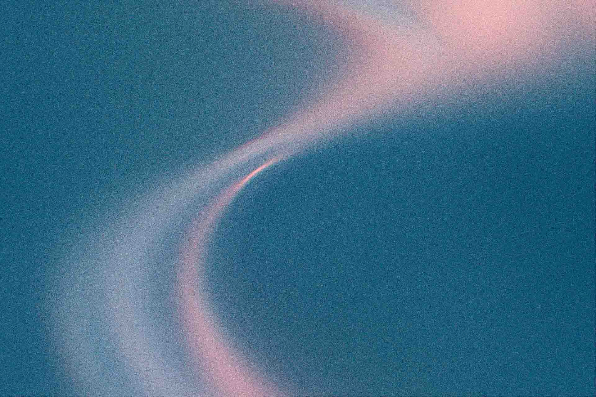 Abstract blue and red gradient background with flowing light shapes.