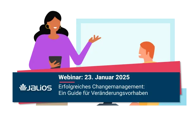 Webinar am 23. Januar 2025 zum Thema "Erfolgreiches Changemanagement: Ein Guide für Veränderungsvorhabent"