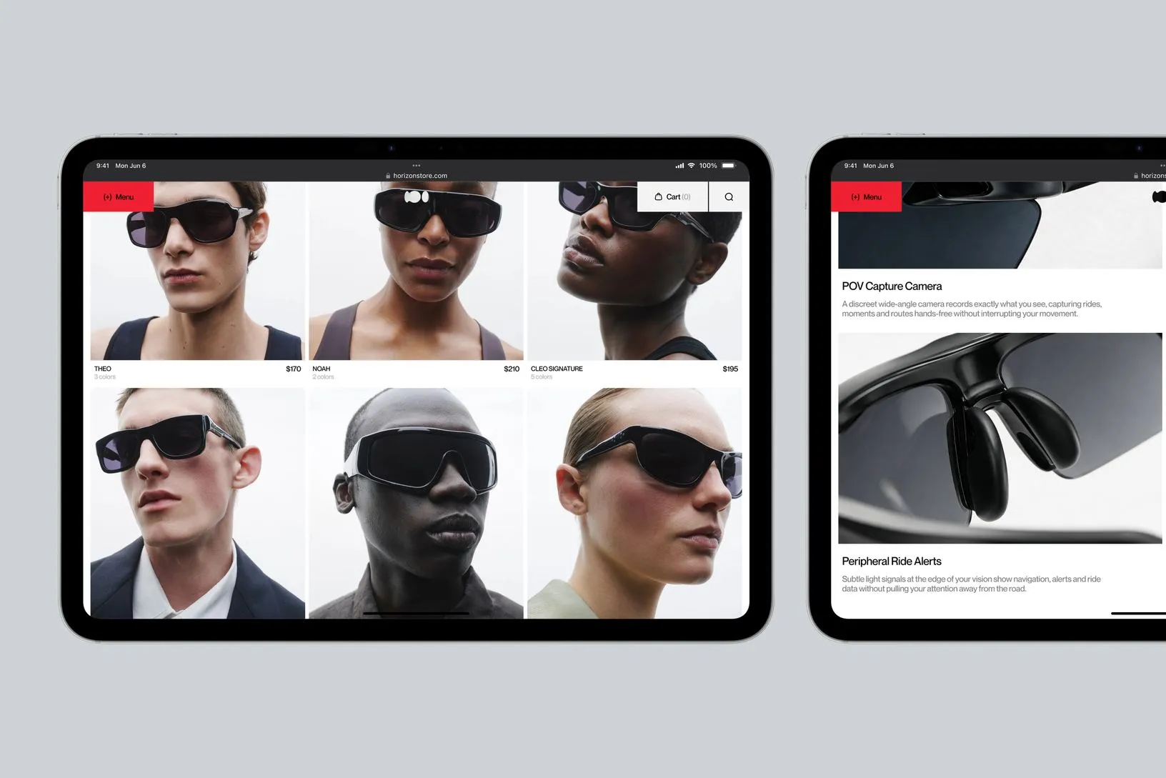 Horizon — catalogue on tablet