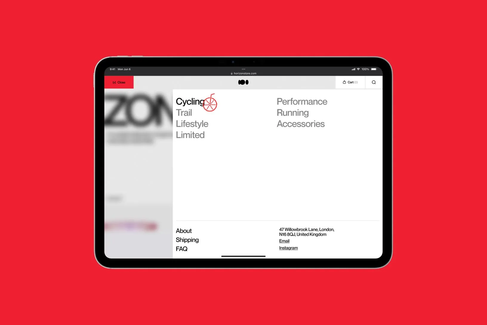 Horizon — navigation menu