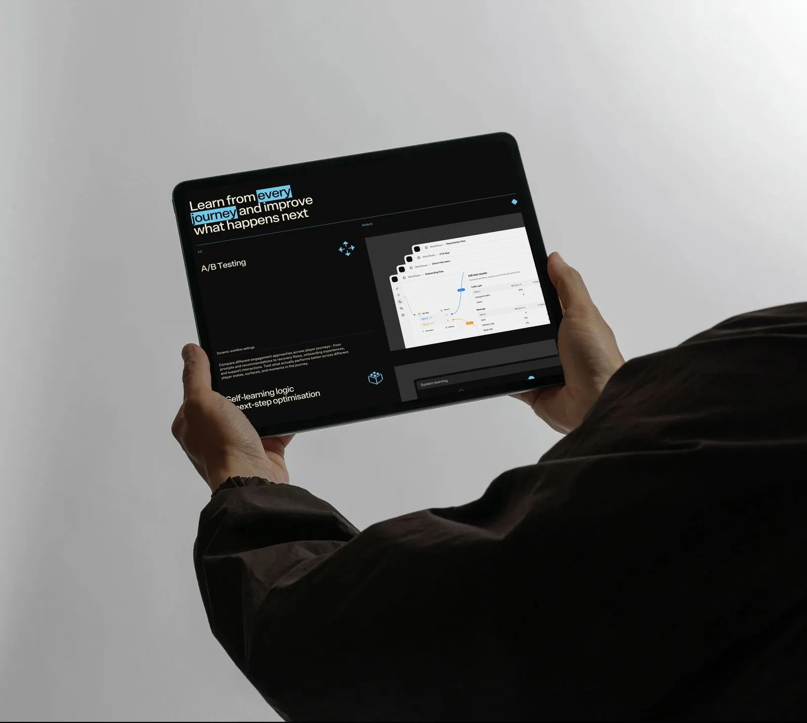 Slotsense — A/B testing on tablet