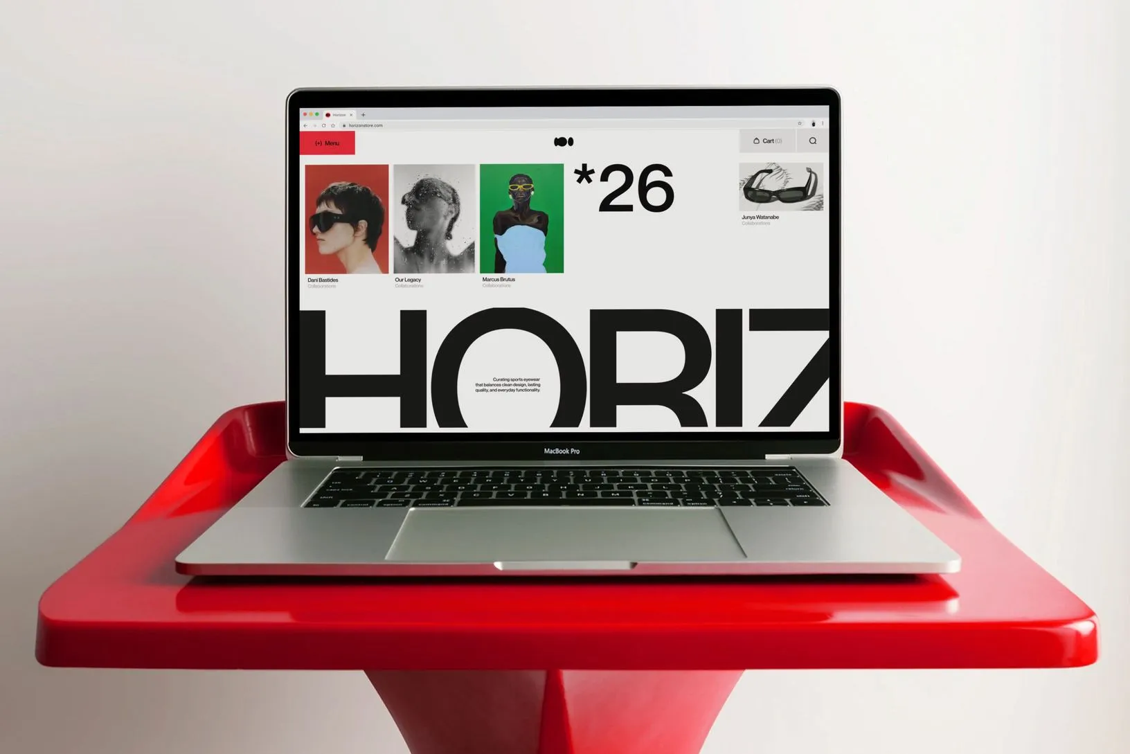 Horizon — home page on laptop