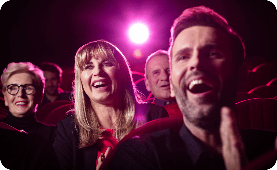 audience laughing