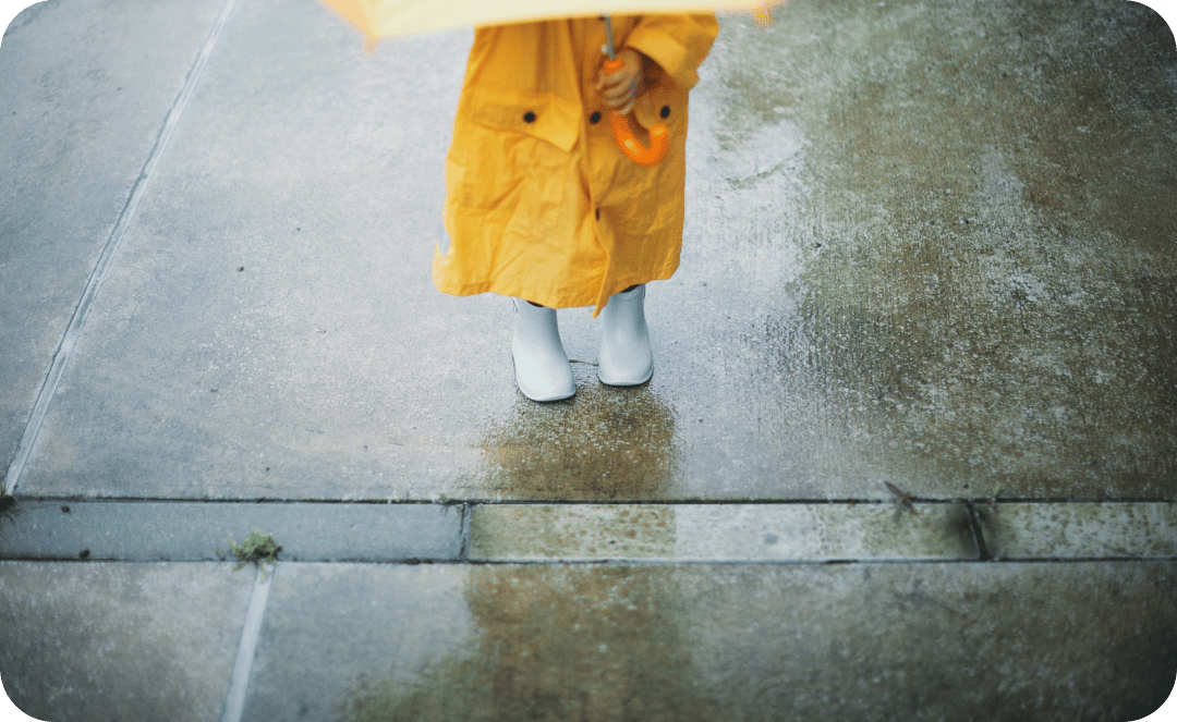 yellow raincoat