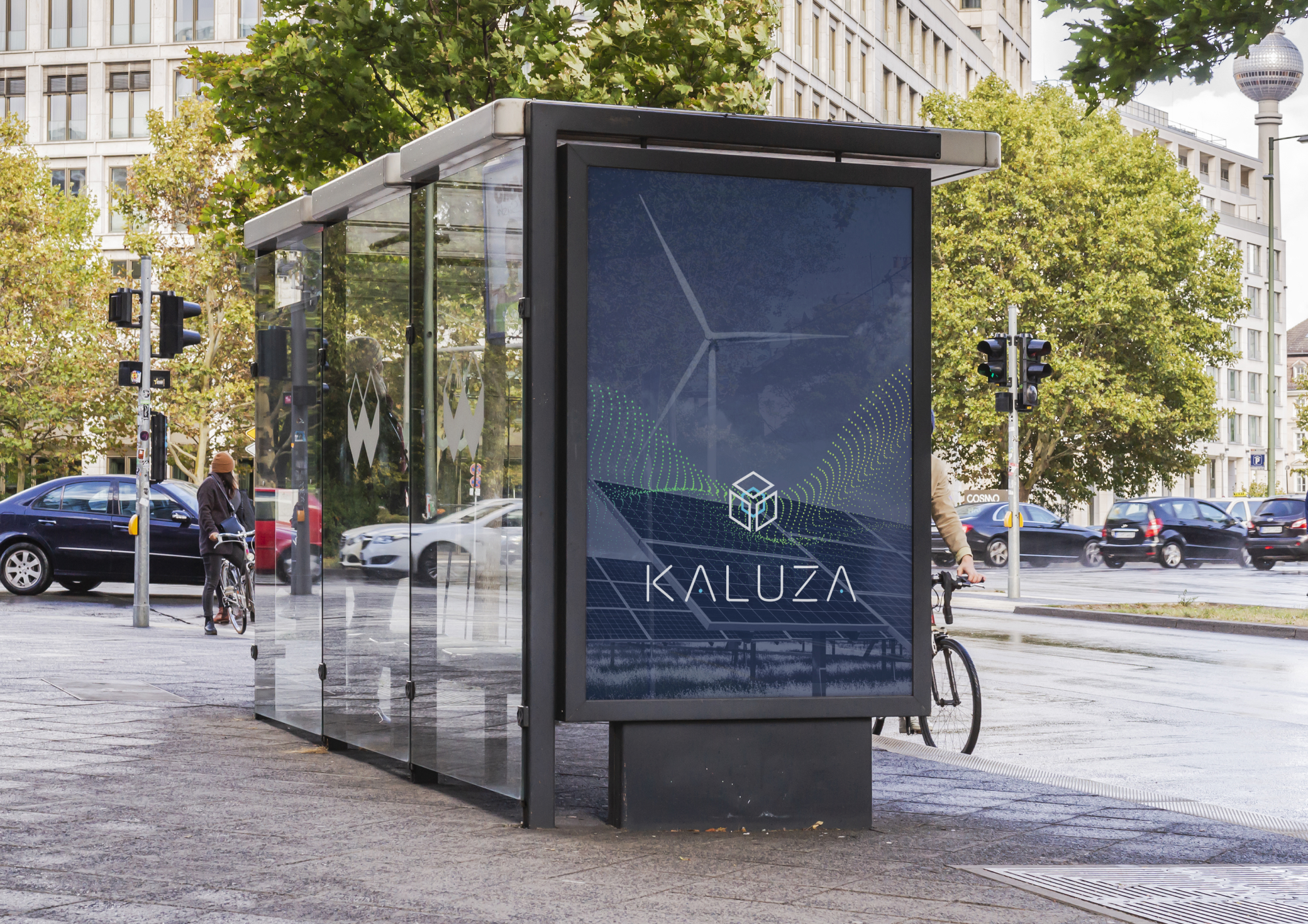 bus stop billboard of kaluza poster