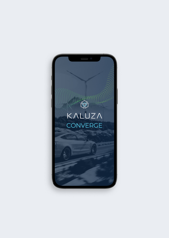 mobile phone showing kaluza cover page