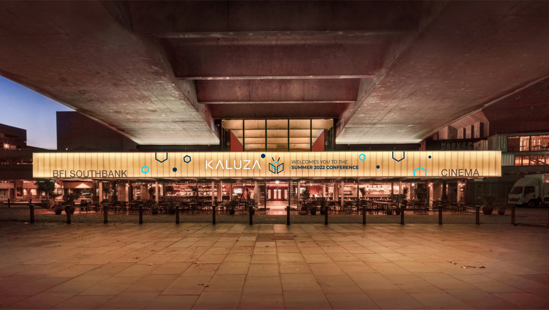 SouthBank center with kaluza branding on the front