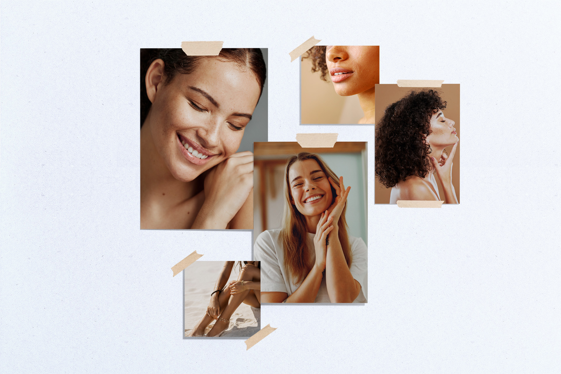 A selection of images showing w variety of women smiling
