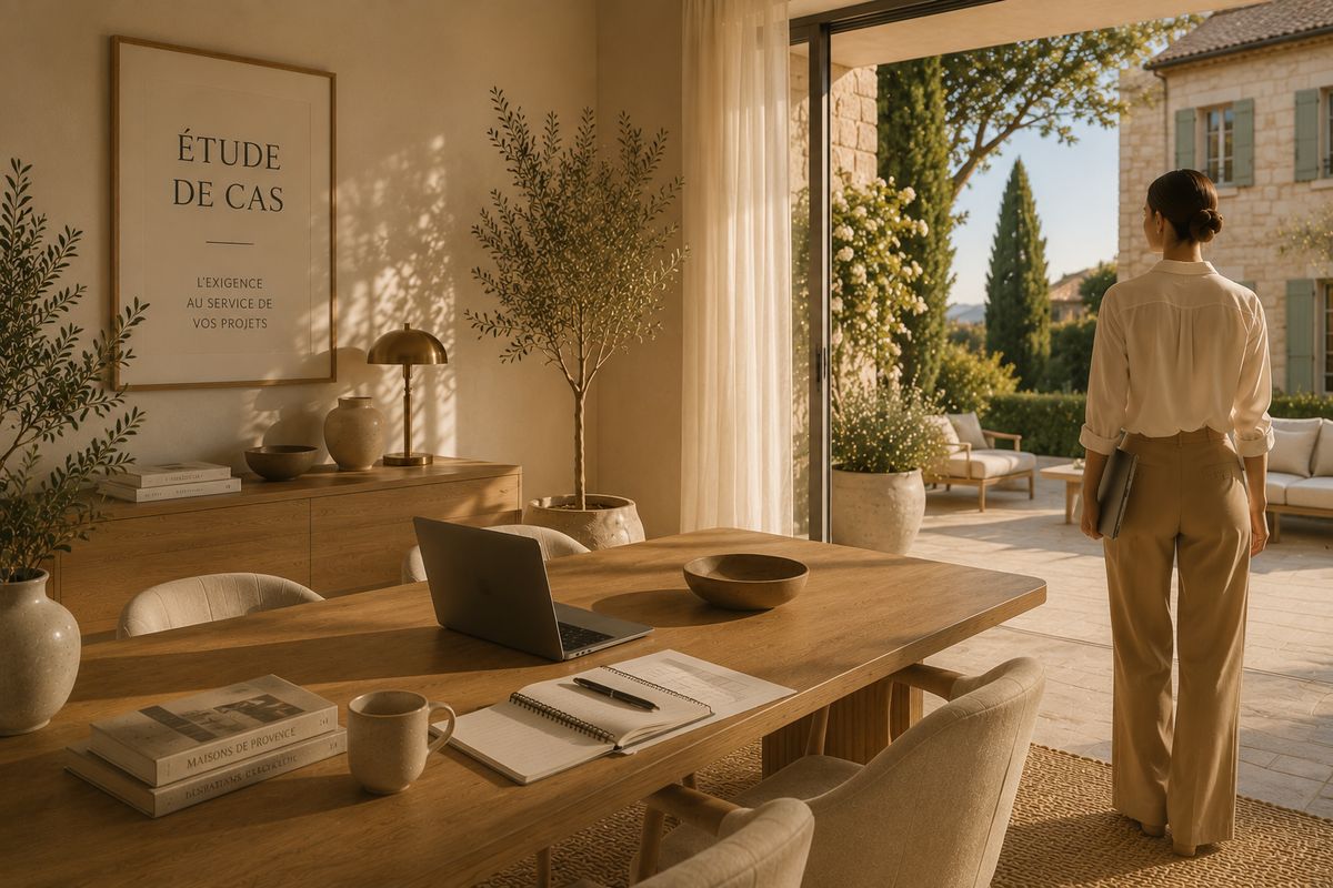 Le séjour de l'appartement de Jean-Christophe, ouvert sur la terrasse, à Aix-en-Provence