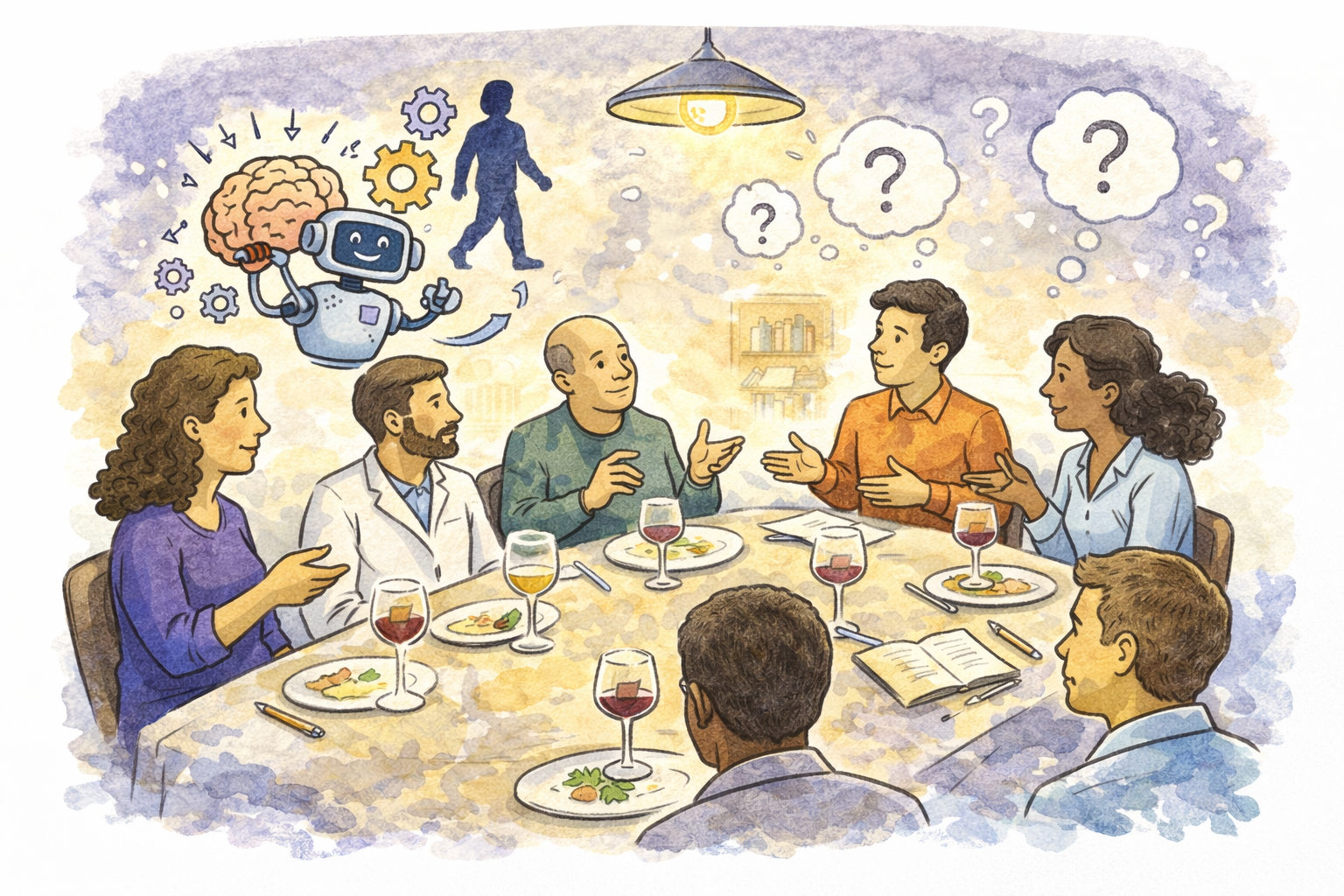 IA et cognition : retour d’expérience sur un dîner transdisciplinaire entre santé, éducation et travail