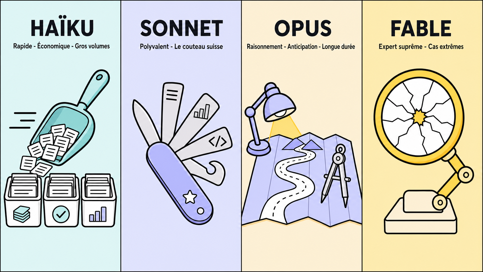Comment choisir entre Haiku, Sonnet, Opus et Fable (et régler l’effort)