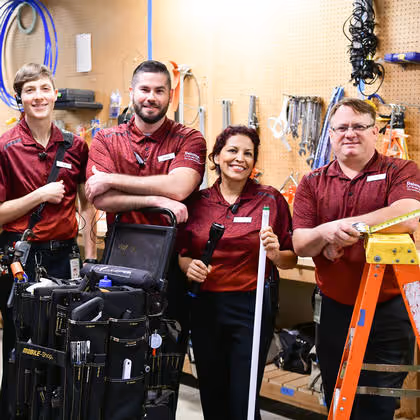 A group of maintenance staff