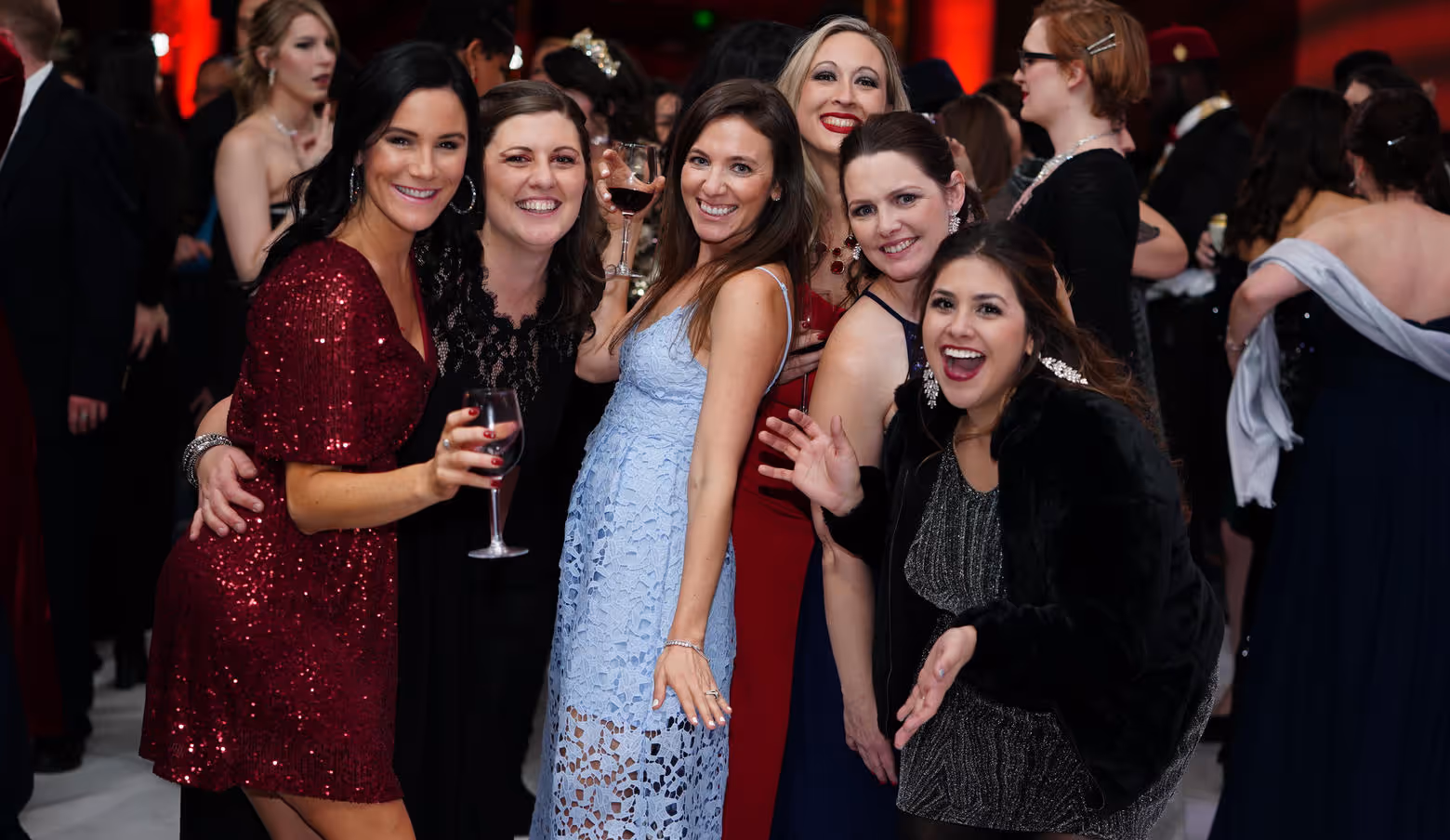 team members at holiday party