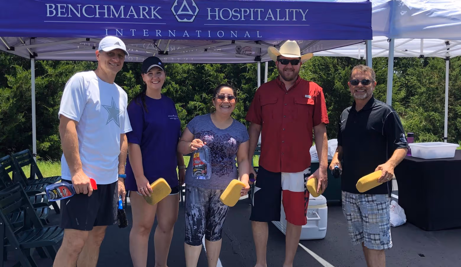 managers at car wash day