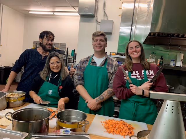 An image of team member interacting