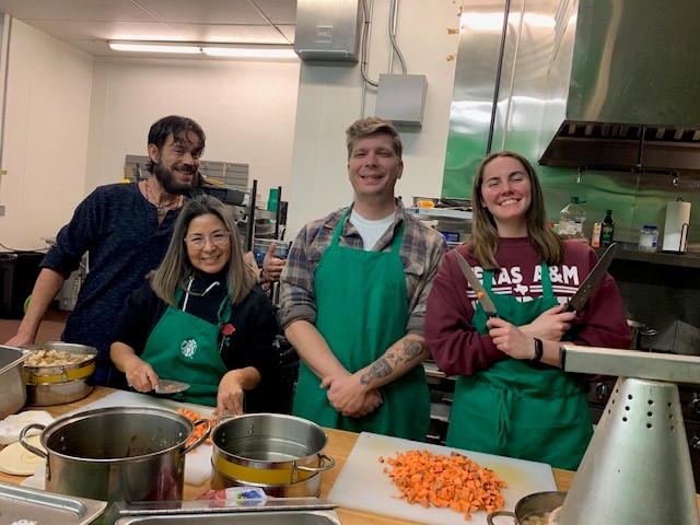 An image of team member interacting