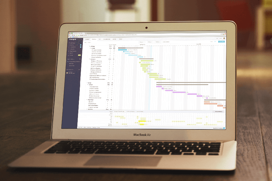 TeamGantt gantt chart software interface for the modern classroom