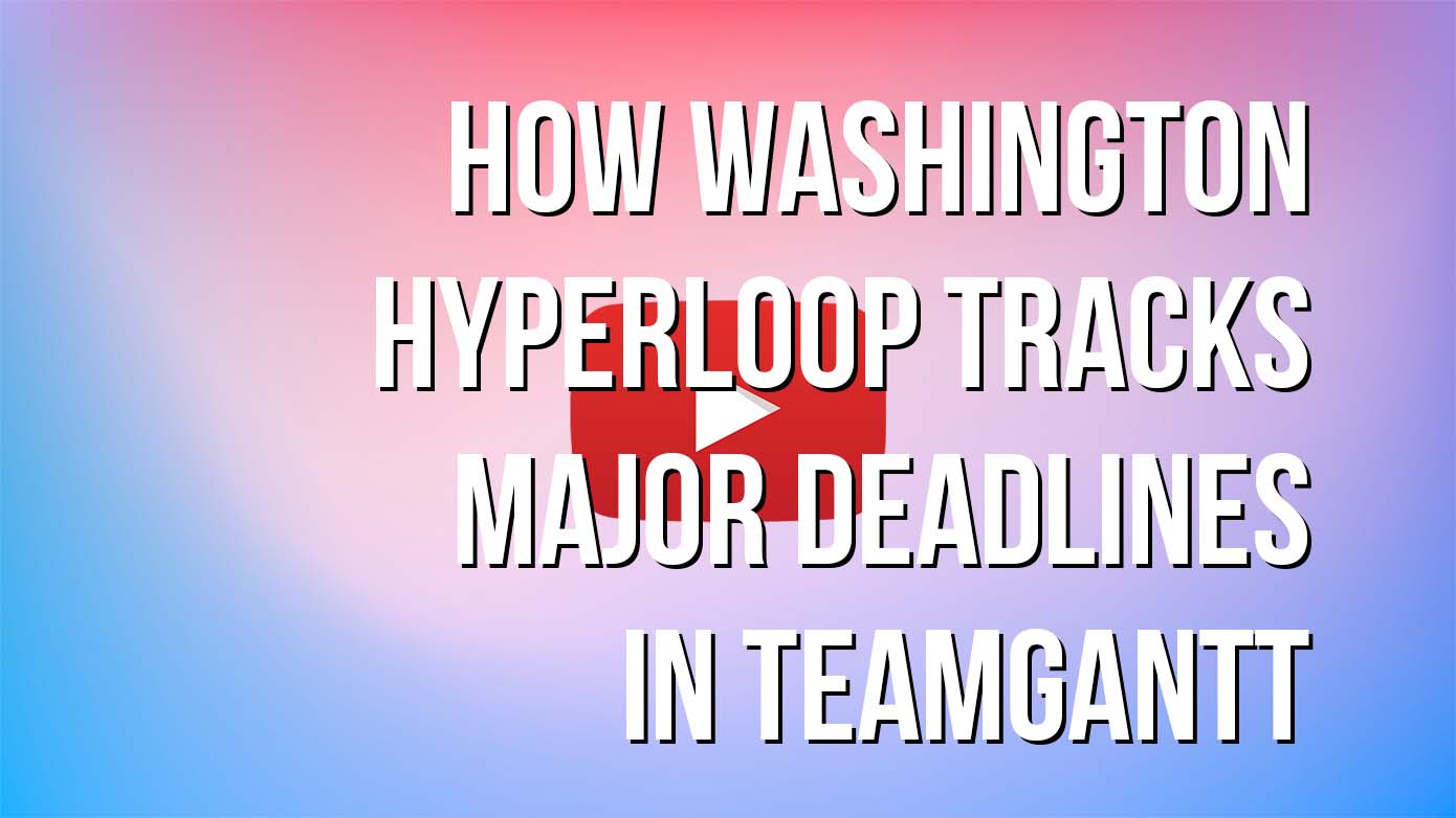 VIDEO - How Washington Hyperloop Tracks Major Deadlines in TeamGantt