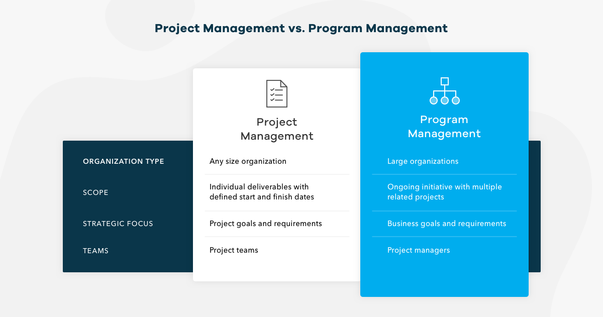 program management vs. project management