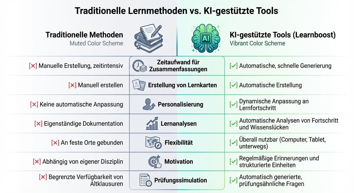 Vergleich: Traditionelle vs. KI-gestützte Lernmethoden